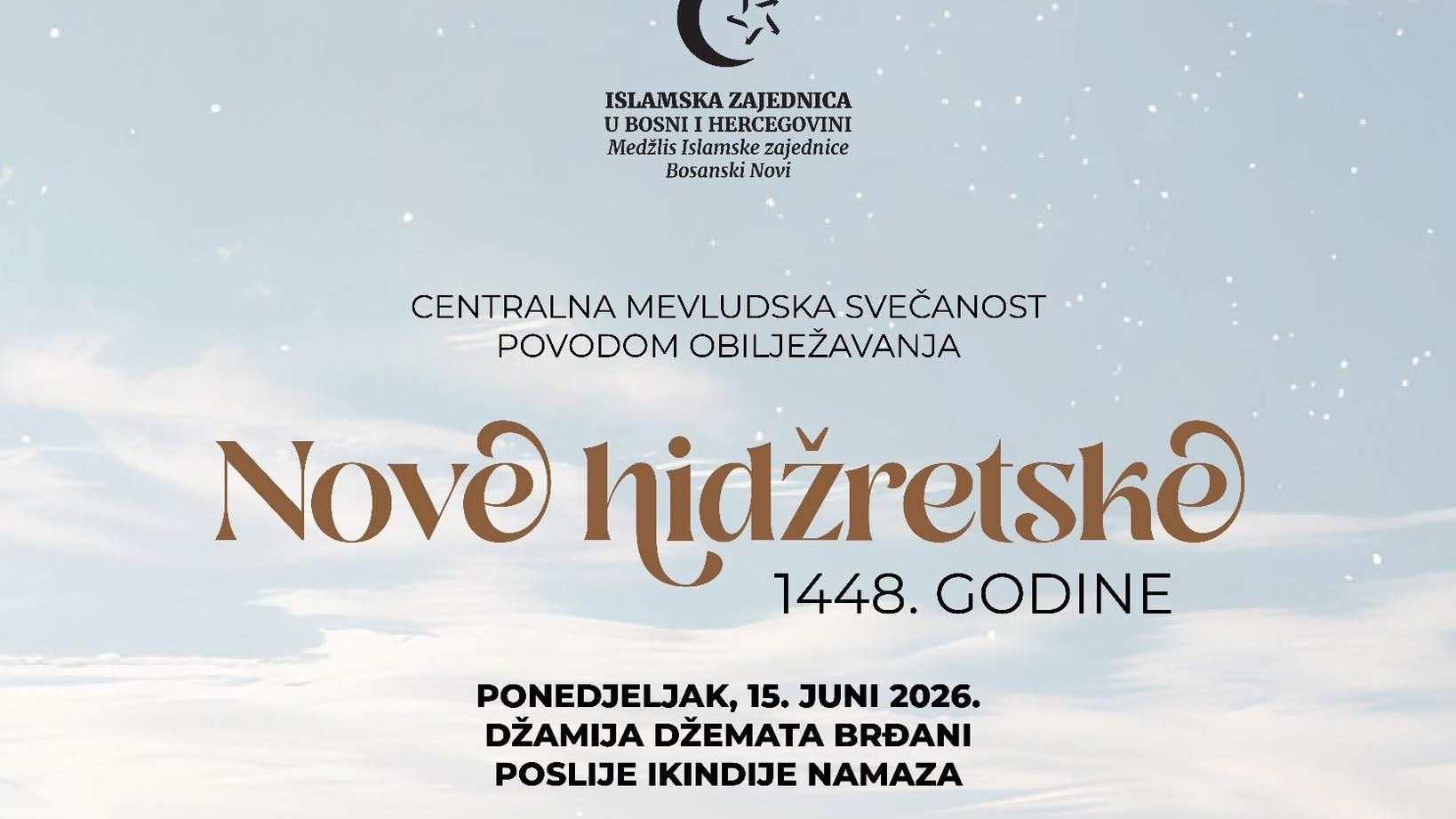 Mevludom i učenjem ilahija doček Nove hidžretske 1448. godine u Bosanskom Novom