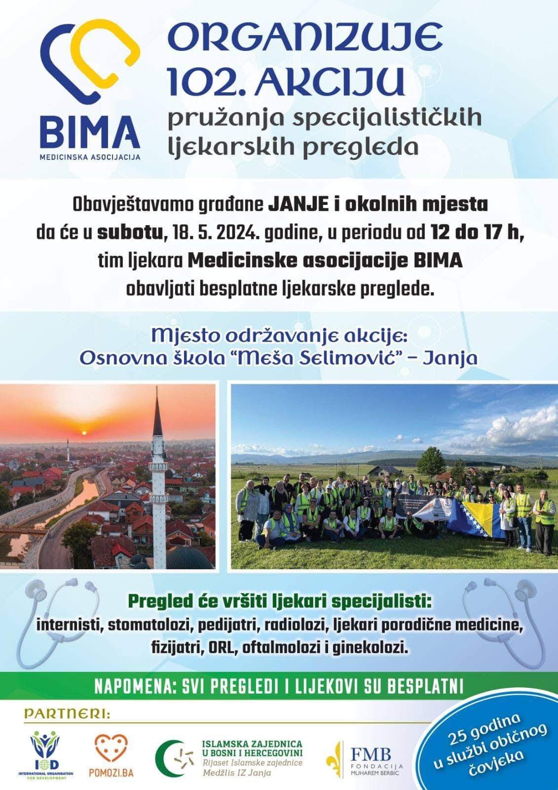 unnamed.jpg - BIMA organizuje 102. akciju pružanja specijalističkih ljekarskih pregleda