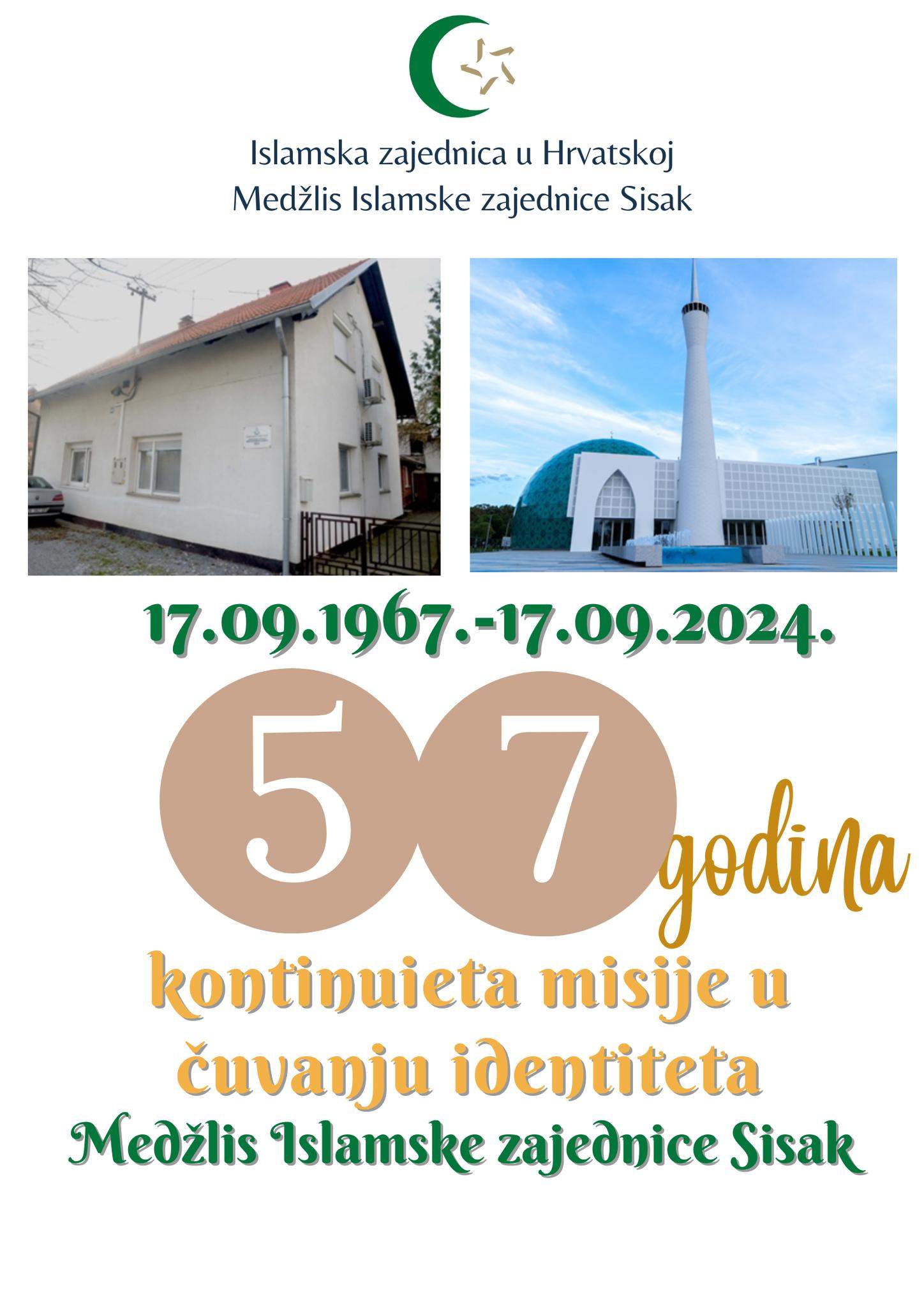 460398335_27046789414934597_4395922176920154467_n.jpg - Medžlis Islamske zajednice Sisak danas obilježava respektabilnih 57 godina od utemeljenja