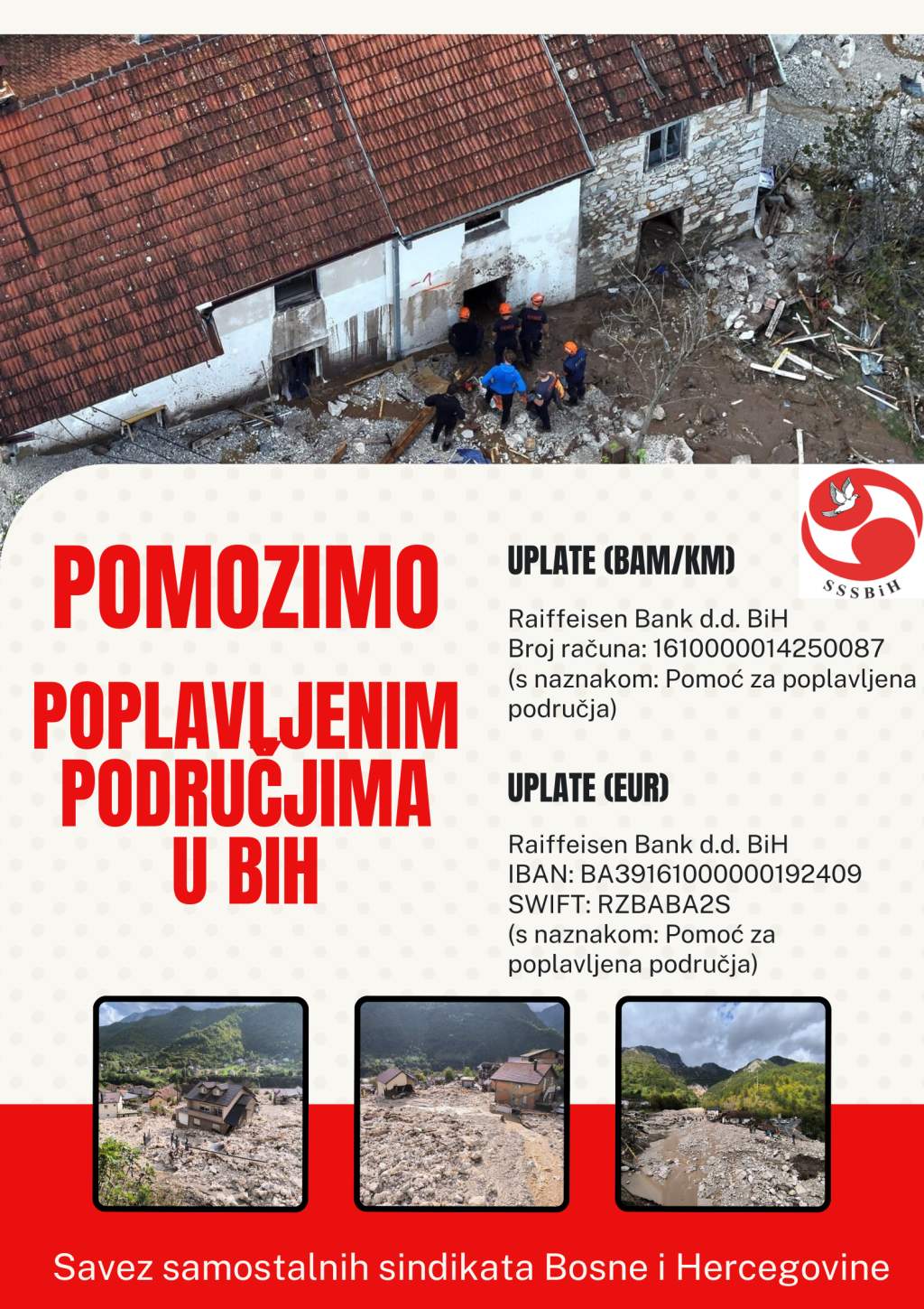 003.jpg - Savez samostalnih sindikata BiH: Akcija prikupljanja pomoći za poplavljena područja