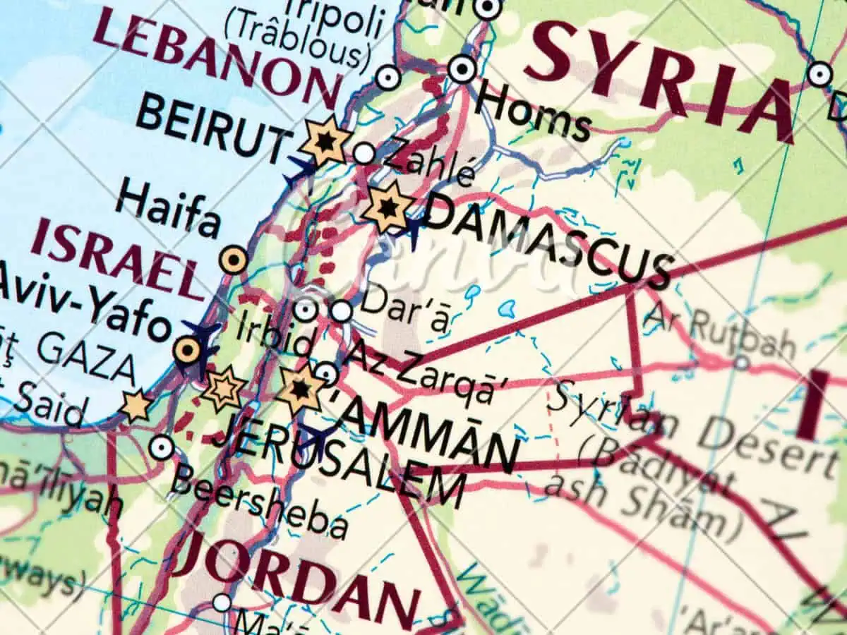 mapa.webp - Jordan i Liban osiguravaju granice zbog eskalacije sukoba u Siriji