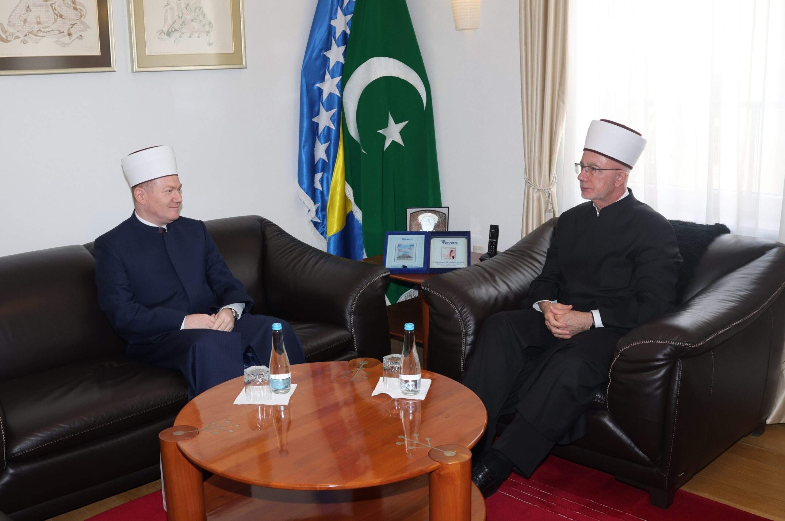 muftija_fazlovic_muftija_poric_tuzla_1.jpg - Susret muftije Fazlovića s muftijom Porićem i uglednim novinarima iz Slovenije