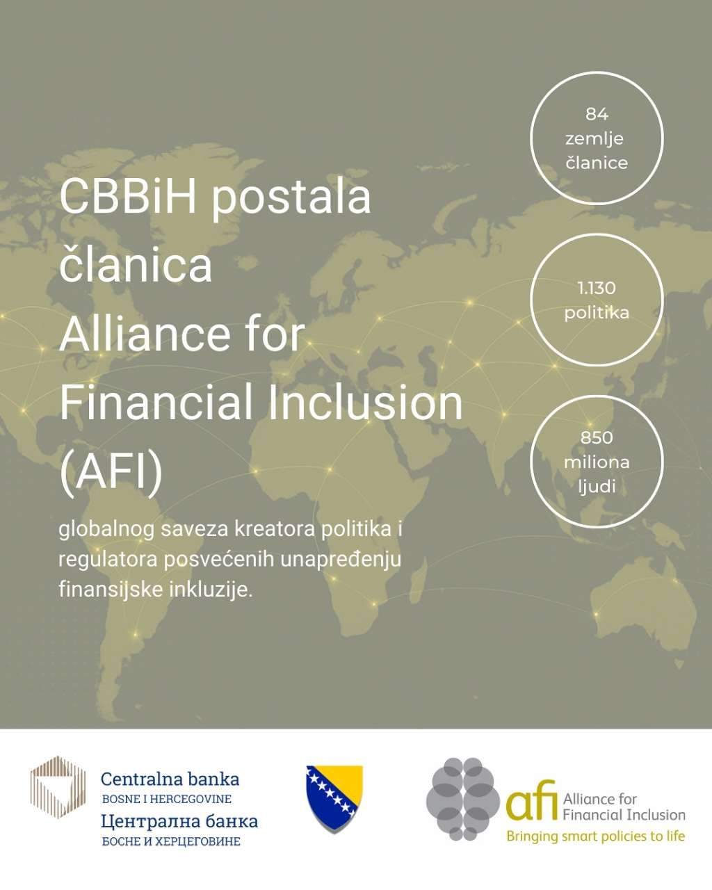 AFI.jpg - Centralna banka Bosne i Hercegovine postala članica globalnog saveza za finansijsku inkluziju