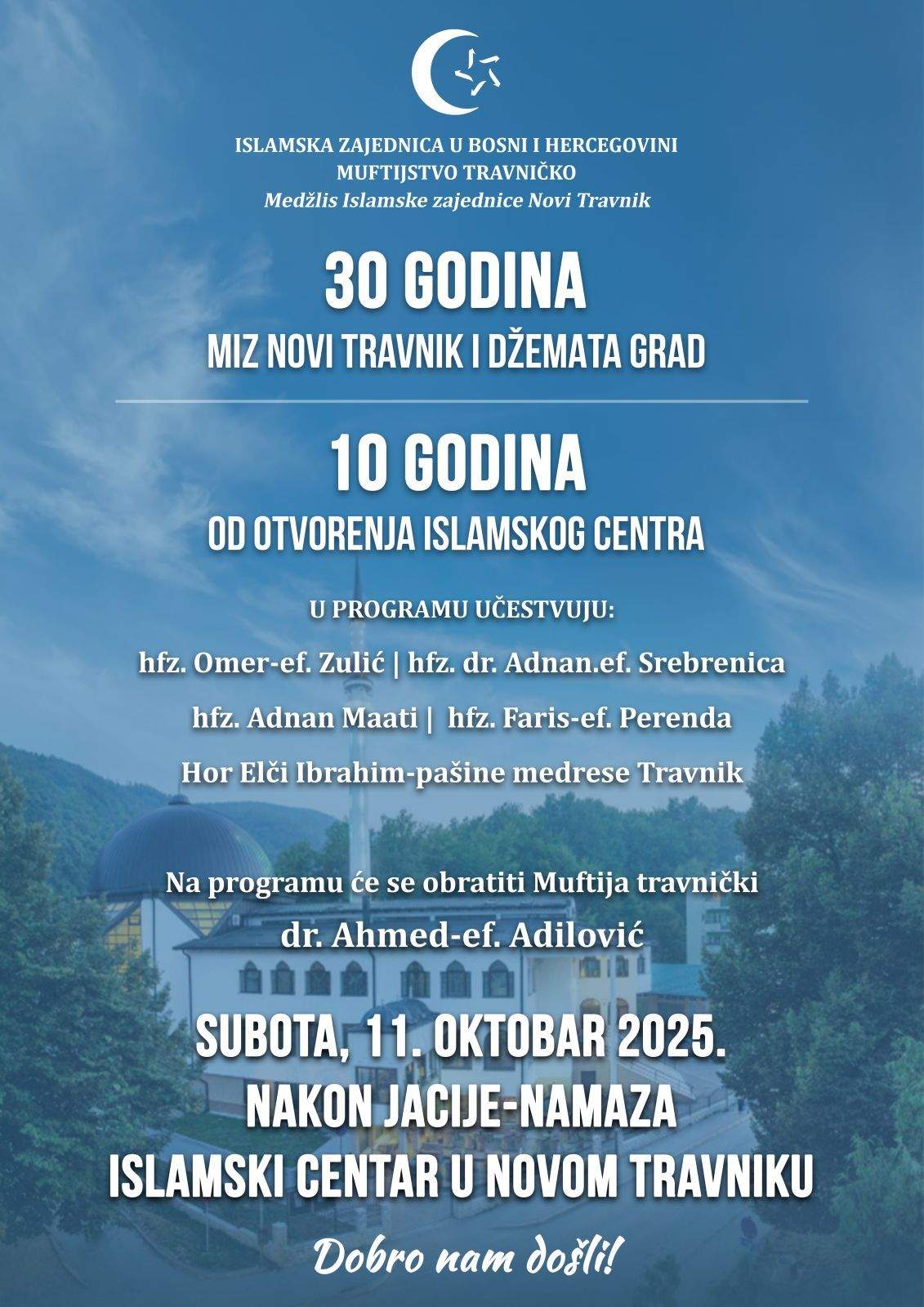 Poster_najava.jpg - Obilježavanje jubileja Medžlisa Islamske zajednice Novi Travnik i Islamskog centra