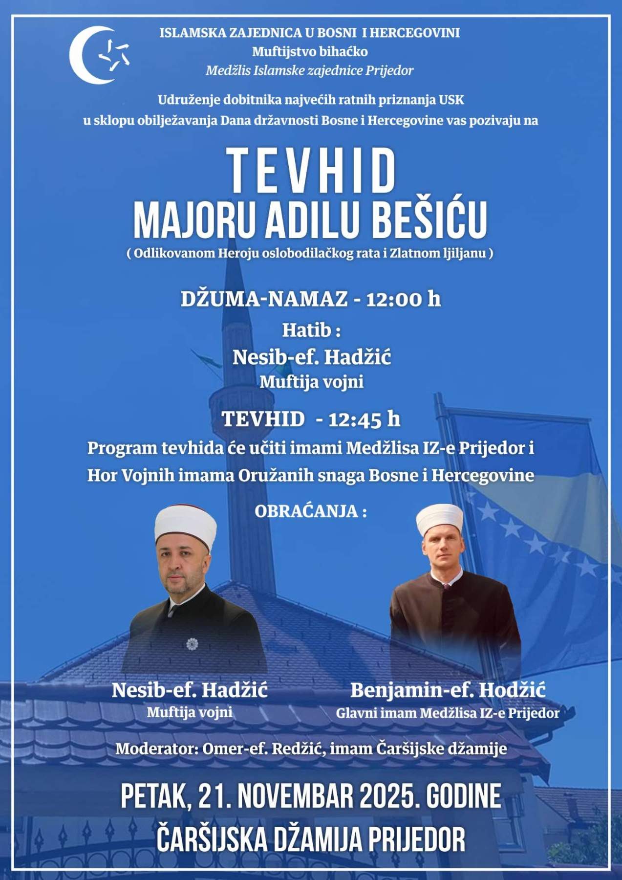 IMG-6d8da010982164e593f0e936be5626b5-V.jpg - Tevhid majoru Adilu Bešiću u Čaršijskoj džamiji u Prijedoru