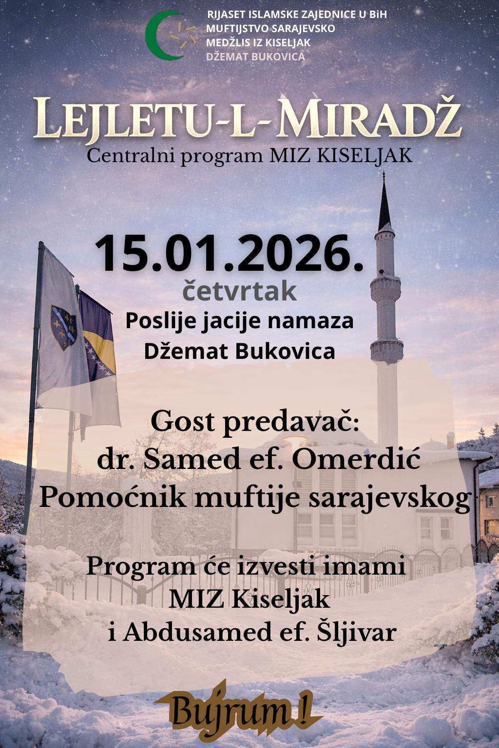 Miradžija.jpeg - Miradžija u Kiseljaku u džamiji džemata Bukovica