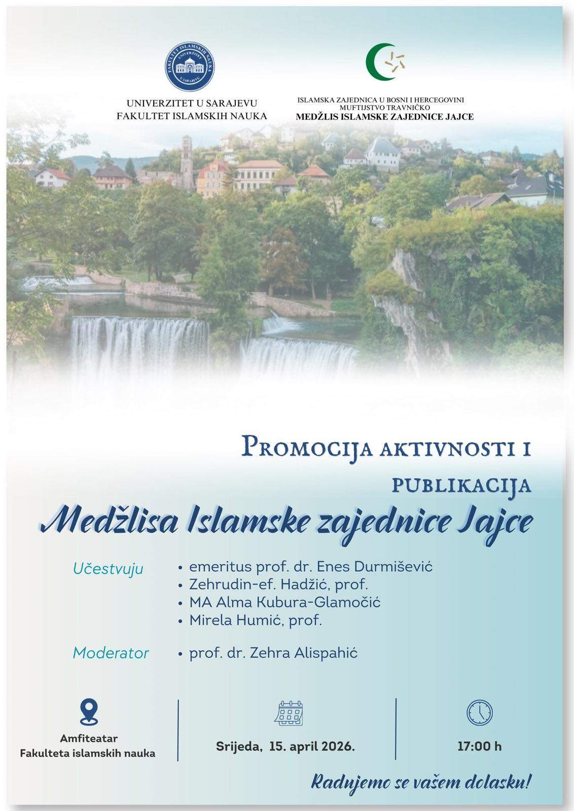 Foto: Najava događaja - UNSA FIN: Promocija aktivnosti i publikacija Medžlisa Jajce u srijedu, 15. aprila