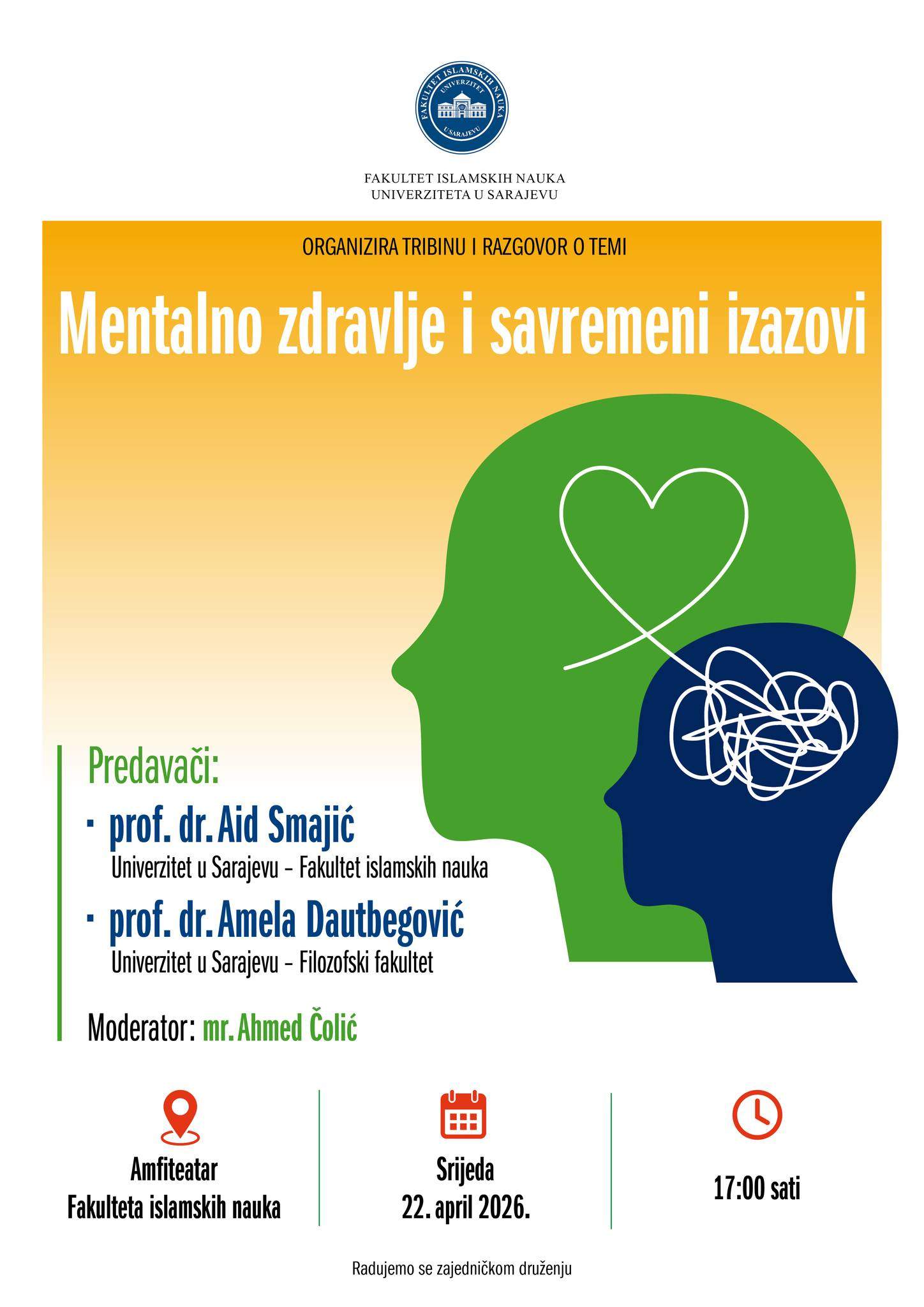 672195083_1576818514364432_7115011795210300352_n.jpg - Tribina o mentalnom zdravlju na Fakultetu islamskih nauka