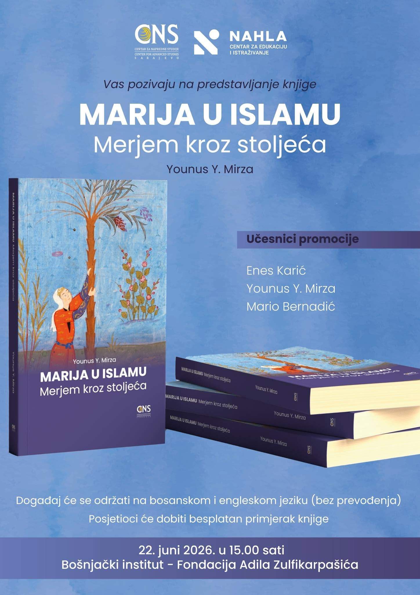 najavaaa.jpg - Predstavljanje knjige &ldquo;Marija u islamu &ndash; Merjem kroz stoljeća&rdquo; 22. juna u Sarajevu