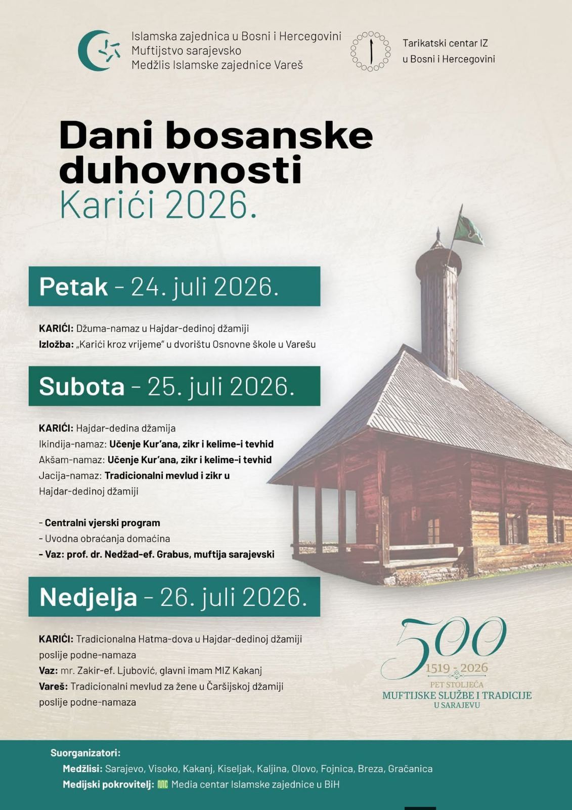 Karići 2026, program Karići 2026, program