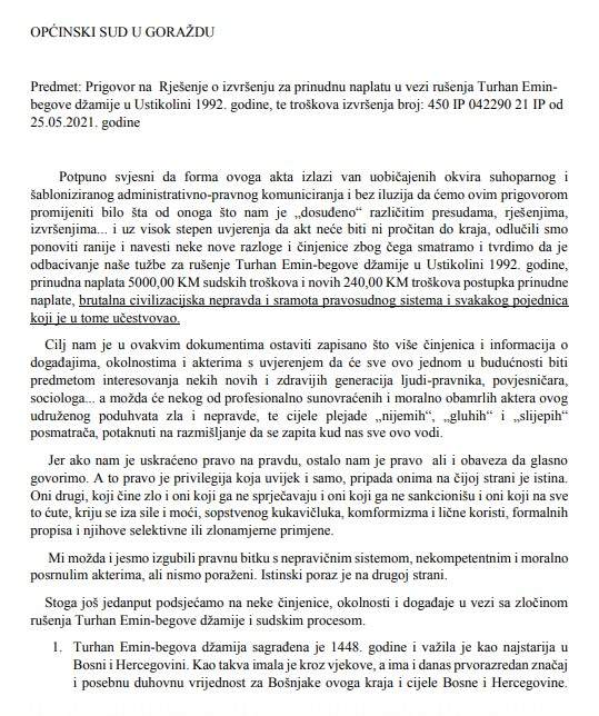 00.jpg - Ustikolina: Slučaj rušenja Turhan Emin-begove džamije - Brutalna civilizacijska nepravda i sramota pravosudnog sistema