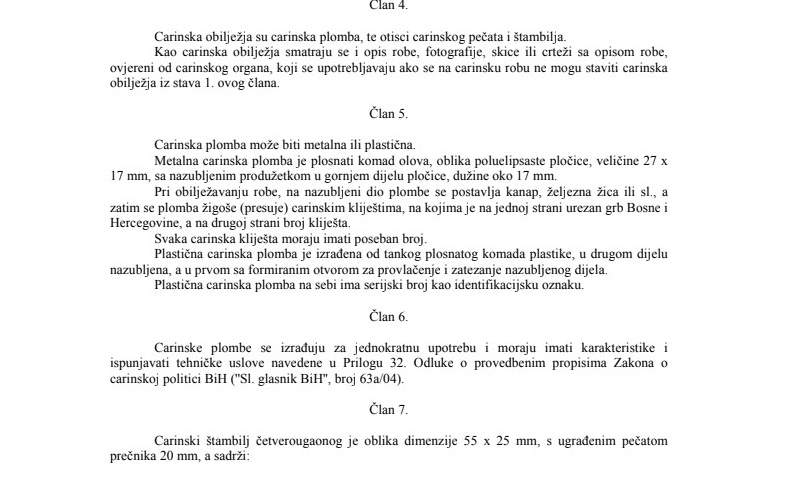 Praviilnik.jpg - Pojavile se “oznake” nepostojeće carinske uprave RS: Iz UIO, Tužilaštva BiH i SIPA-e šute!