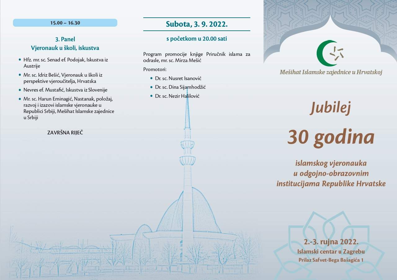111.jpg - Hrvatska: Svečano obilježavanje 30. godišnjice Islamskog vjeronauka u odgojno-obrazovnim institucijama