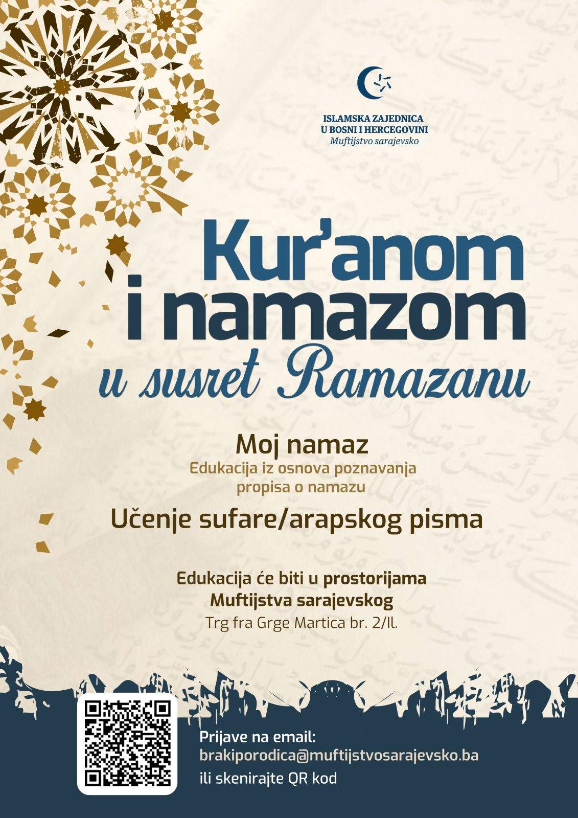 viber_slika_2023-02-16_12-31-37-647.jpg - Muftijstvo sarajevsko povodom ramazana organizira dva programa za žene 