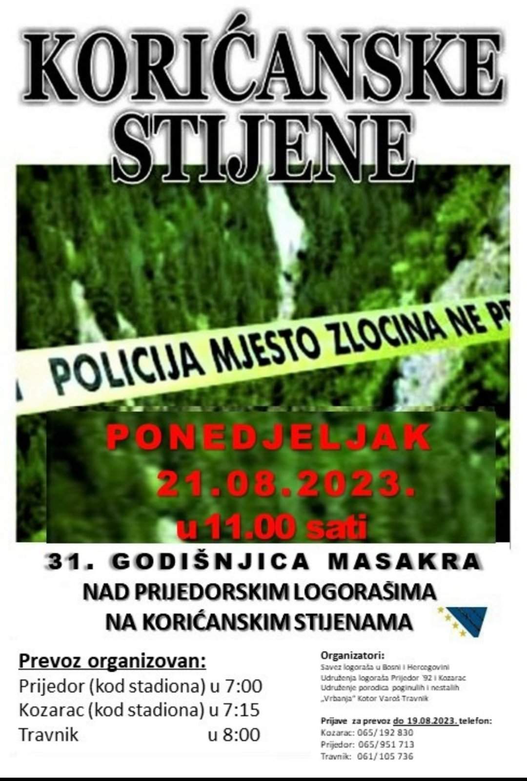 viber_slika_2023-08-15_00-07-20-287.jpg -  Korićanske stijene, mjesto zločina Interventnog voda prijedorske policije nad Bošnjacima: Obilježavanje 31. godišnjice masakra