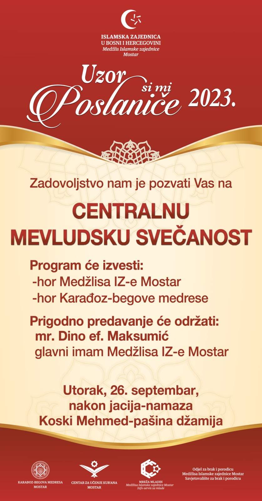 viber_slika_2023-09-25_22-04-46-718.jpg - Mostar: Centralni mevludski program večeras u Koski Mehmed-pašinoj džamiji