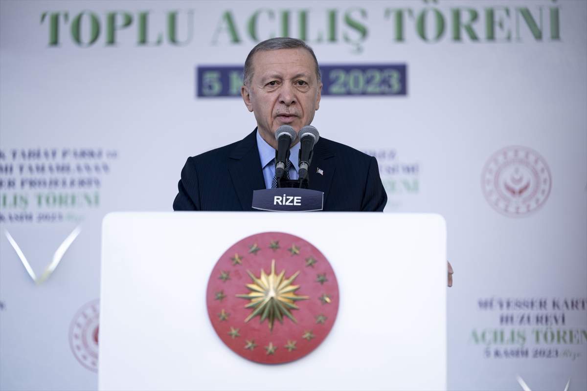 Predsjednik Republike Turske Recep Tayyip Erdogan na skupu u provinciji Rize na sjeveroistoku Turske